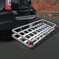 60 X 22 Aluminum Rv 2 Hitch Mount Cargo Carrier Truck Luggage Basket Silver