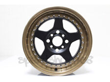 Rota Wheels Kyusha 15x7 38 4x100 Black W Bronze Lip For Civic Integra Del Sol