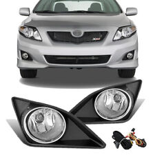Fits 2009 2010 Toyota Corolla Clear Lens Fog Lights Lamps Wchrome Coverwiring