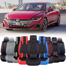 Car Seat Covers Deluxe Pu Leather Front Rear Cushion For Volkswagen Vw Passat