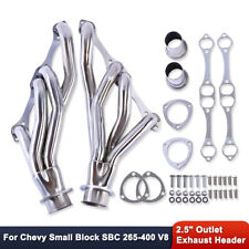 For Sbc 265 283 350 400 V8 Polished Stainless Steel Exhaust Manifold Headers