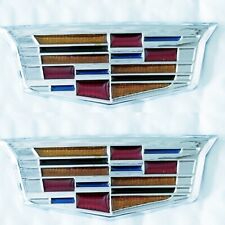 2pcs Cadillac Emblem Car Badge Decal Sticker Cts Srx Sts Ats Xlr Sls Ct6  1set