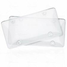 Zone Tech 2 Pack Clear License Plate Covers Tag Frame Bubble Shield