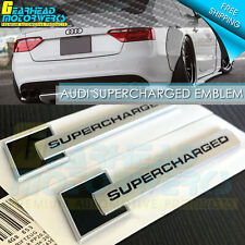Audi Supercharged Emblem 3d Black Silver Badge Side Fender A4 S4 A5 A6 A7 A8 Oem