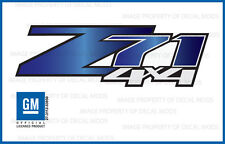 2 Z71 4x4 Chevy Silverado 2007-2013 Decals Stickers Fade Blue Sapphire Grsphire