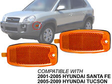 For Front Side Marker Light Hyundai 2005-2009 Tucson 2001-2005 Santa Fe Pair Set