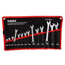 Sunex 9715a Metric Raised Panel Combination Wrench Set 14 Piece