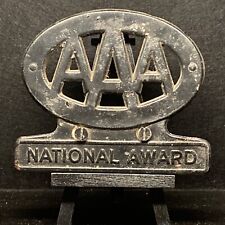 Vintage Aaa National Award License Plate Topper Rare