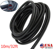 32.8ft 12 Split Wire Loom Cable Conduit Polyethylene Tubing Black Sleeve Tube