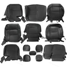 Black Leatherette Leather Seat Covers Fits 2020-23 Jeep Gladiator Sport Overland