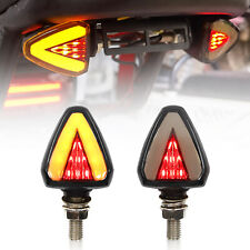 2x 12v M8 Motorcycle Arrow Turn Signal Indicator Tail Lamp Brake Light Blinker