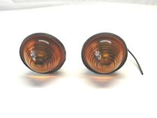 Vintage Set Of 2 Marker Light Assemblies With Amber Lens Ls-301 Nors