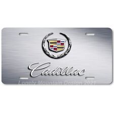 Cadillac Wreath Inspired Art On Gray Flat Aluminum Novelty Car License Tag Plate
