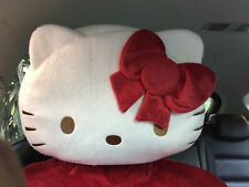 Hello Kitty Sanrio Car Accessory 1 Piece Head Rest Head Seat Cover White