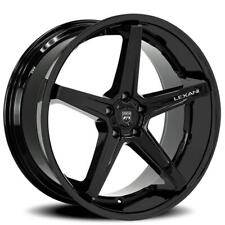 22 Inch 22x9 Lexani Savage Gloss Black Wheels Rims 5x130 40