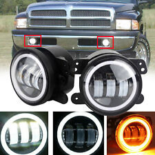 Pair 4 Inch Led Fog Lights Front Bumper Driving Lamps For Jeep Wrangler Dodge