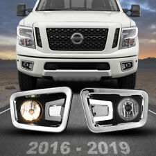 Fog Lights Lamps Pair For 2016-2019 Nissan Titan Wiring Switch Kit W Bulbs