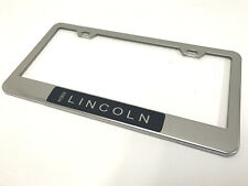 1 Pc Lincolnbox Style Stainless Steel Chrome License Plate Frame Holder