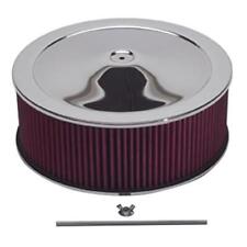 Summit Racing Chrome Air Cleaner With Reusable Filter 14 Dia Round 239454