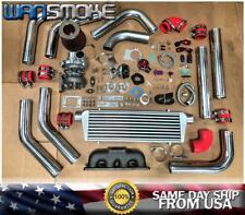 Red 92-01 Honda Prelude H22a1 H22a4 H22a5 T3 .63 Turbo Kit Manifold Intercooler