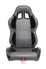 Cipher Auto Racing Seats -gray And Black Carbon Fiber Pu Leatherette - Pair