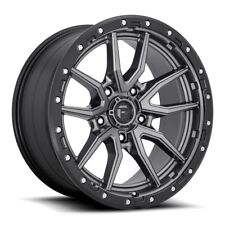 1 20 Inch Black Gunmetal Wheels Rims Fuel Rebel 20x10 D68020007547 5x5 Lug New