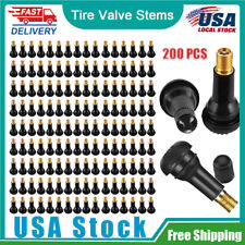 25-200pcs Tire Valve Stems Tr 413 Snap-in Car Short Rubber Tubeless Black Lot