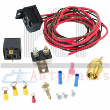 Electric Radiator Engine Fan Thermostat Temperature Switch Relay Kit 185 Degree