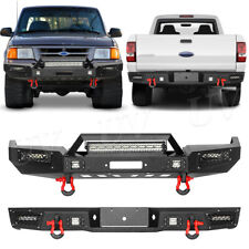 Front Rear Bumper Wwinch Plate Led Lights Kit Fits 1993-1997 Ford Ranger