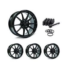 Wheel Rims Set With Black Lug Nuts Kit For 98-24 Honda Accord P898705 17 Inch