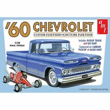 1960 Chevy Custom Fleetside Pickup W Go Kart Amt-1063 Sealed Box
