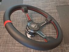 Sparco Deep Dish Black Leather Steering Wheel Quick Release Fast Delivery
