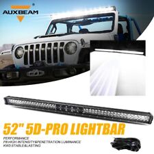 Auxbeam 52 5d-pro Led Work Light Bar Driving Lamp For Jeep Wrangler Jk Tj Cj Yj