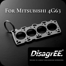 Keychain Cylinder Head Gasket For Mitsubishi 4g63 T - Stainless Steel Brushed