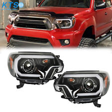 Rightleft Headlights For 2012-2015 Toyota Tacoma Wled Headlamp Clear Lens