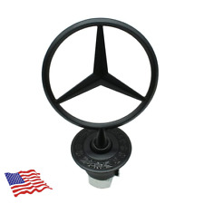 Fit For Mercedes Benz C E S Amg Front Hood Ornament Mounted Star Black Emblem