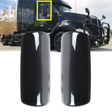 Pair For Kenworth T680 T880 Black Door Mirror Cover Driver And Passenger Side