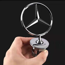 Front Hood Ornament Standing Star Emblem For Mercedes-benz C E S Amg Silver Logo