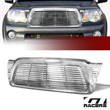 For 2005-2011 Tacoma Chrome Horizontal Front Hood Bumper Grill Grille Guard Abs