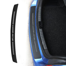 Black Carbon Fiber Rear Trunk Bumper Guard Decal Sticker Protector Accessories