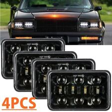 4pcs 4x6inch Hilo Beam Led Headlights For Chevy C10 C20 C30 Camaro Ford 81-87