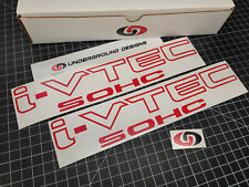 I-vtec Sohc 12 2-pack Vinyl Decal Vtec Sticker Fits Honda Civic Si Type R Rsx
