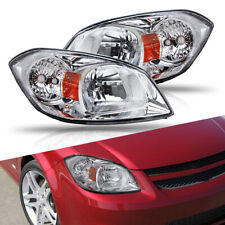 For 05-10 Chevy Cobalt Pontiac G5 Chrome Housing Amber Corner Headlight Headlamp