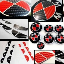 Black Red Carbon Fiber Roundel Decal For Bmw Badge Emblems Rims Hood Trunk