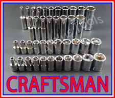 Craftsman 41pc Short Deep 14 Sae Metric Mm 6pt Ratchet Wrench Socket Set