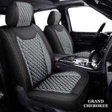 Blackgray Leather Car Seat Covers Protectors For 2011-2020 Jeep Grand Cherokee