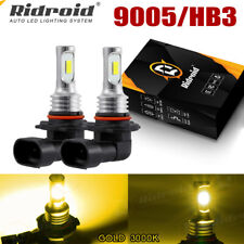 2x 9005 Led Headlight Bulb Conversion Kit High Beam Yellow Super Bright 3000k