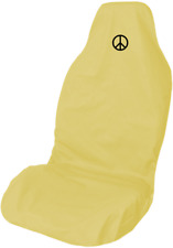 Cute Simple Flower Peace Smiely Nude Beige Cream Front Car Seat Cover Protector