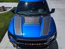 2017 Ford Raptor Dual Hood Stripes With Pinstripes Vinyl Graphics Decals 2018