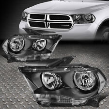 For 11-13 Dodge Durango Black Housing Clear Corner Headlight Replacement Lamps